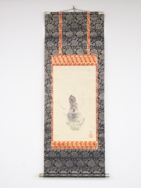 JAPANESE HANGING SCROLL / HAND PAINTED / BUDDHA